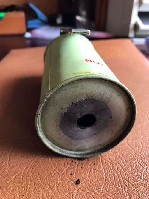 SADF PERIOD COLOURED (YELLOW) SIGNAL, SMOKE GRENADE -INERT