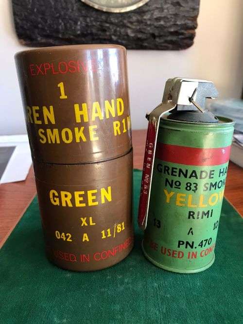 TEARGAS GRENADE WITH PLASTIC HOLDER-INERT