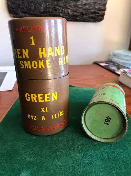 TEARGAS GRENADE WITH PLASTIC HOLDER-INERT