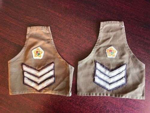 SA ARMY BRASSARD PAIR FOR STAFF SERGEANT-WORN 1970`S- 2002