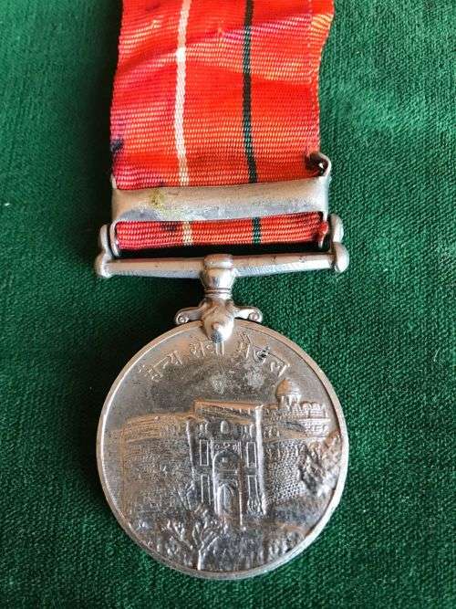 FULL SIZE SAINYA SEVA MEDAL 1960 AWARDED TO 6771241 N/K-CO CK. GEDA RA  M.A.M.C. COMES WITH HISTORY