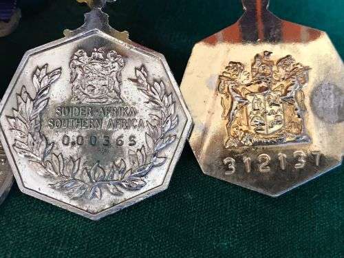 FULL SIZE SADF, BORDER WAR PERIOD MEDAL GROUP -THE MEDALS ARE ALL NUMBERED