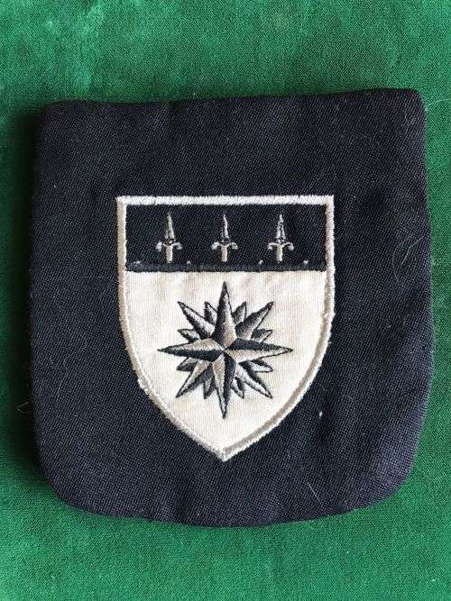 ORIGINAL ONE RECCE REGIMENT BLAZER BADGE- LUREX THREAD