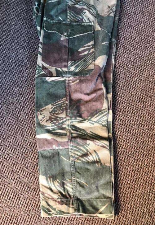 RHODESIAN CAMO TROUSERS -SIZE 33-34 PIPE LENGTH OF 72 CM-USED BUT GOOD CONDITION WITHOUT DAMAGE
