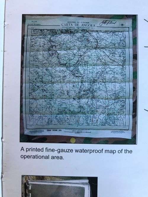 A PRINTED FINE GAUZE WATERPROOF MAP OF THE OPERATIONAL AREA-USED BY RENIER HUGO DURING OPS COOLIDGE-
