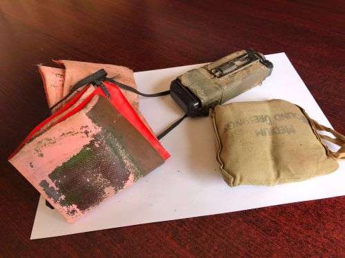 RECCE USED STROBE LIGHT , GLO IN THE DARK AND WOUND DRESSING