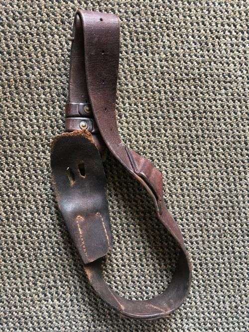EARLY SA POLICE LEATHER BELT WITH BUCKLE-EXTENDED LENGTH 94 CM