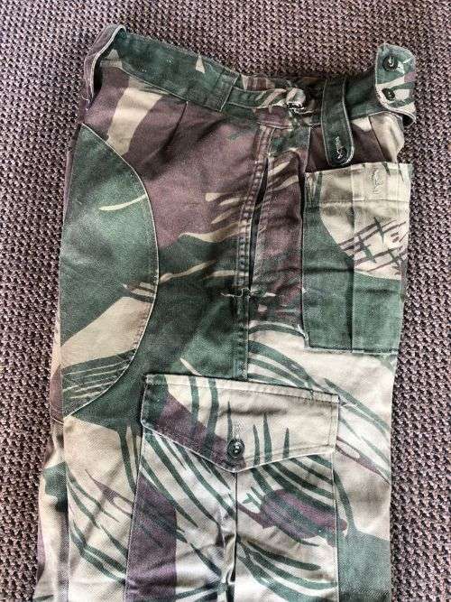 RHODESIA CAMO TROUSERS SIZE 30- PIPE LENGTH 74 CM-USED BUT GOOD CONDITION