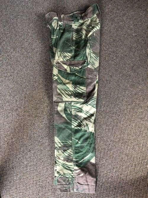 RHODESIA CAMO TROUSERS SIZE 30- PIPE LENGTH 74 CM-USED BUT GOOD CONDITION