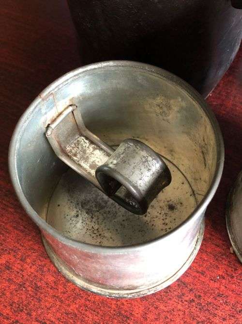 BOER WAR PERIOD VICTORIAN SOLDIERS CANTEEN (DATED 1901)LEATHER CASE MARKED CG FOR GOVERNMENT +ARMY A