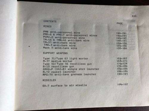 RHODESIAN INTELLIGENCE CORPS, HANDBOOKS ON FOREIGN WEAPONS (ALSO USED BY THE MOZAMBIQUE ARMED FORCES