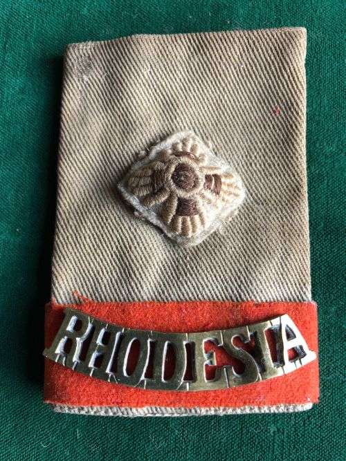 RHODESIA RANK SLIP-ON FOR 2ND LIEUTENANT -WW2