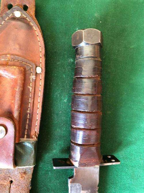 KABAR MK2 KNIFE WITH JAPAN MAKERS STAMP-CIRCA- 1970`S-OVERALL LENGTH 243MM