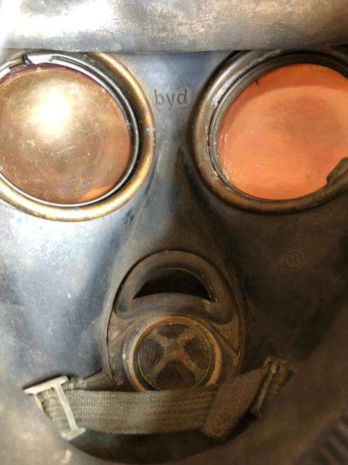 GERMAN WW2 LUFTWAFFE OR LUFTSCHUTZ GASMASK-USED BY COMBAT TROOPS AND LUFTWAFFE SOLDIERS IN FIELD DIV