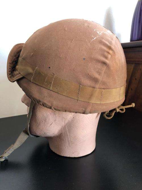 SADF PRE 1994 PARABAT HELMET,COMPLETE WITH CHIN STRAP- INSIDE RING ,MEASURES 65 CM