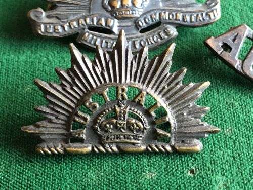 3X AUSTRALIAN BADGES-SOLD TOGETHER-LUGS INTACT