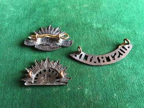 3X AUSTRALIAN BADGES-SOLD TOGETHER-LUGS INTACT