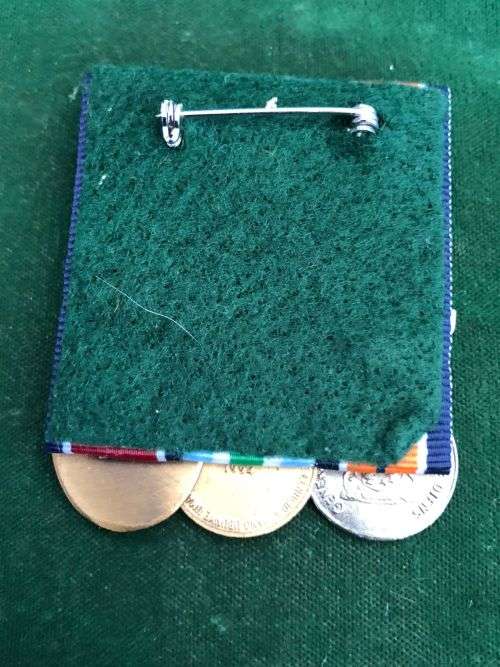 SADF GROUP OF THREE MINIATURE MEDALS ATTRIBUTED TO PO M. WALTER. JOHN CHARD MEDAL WITH NAVY DEVICE O