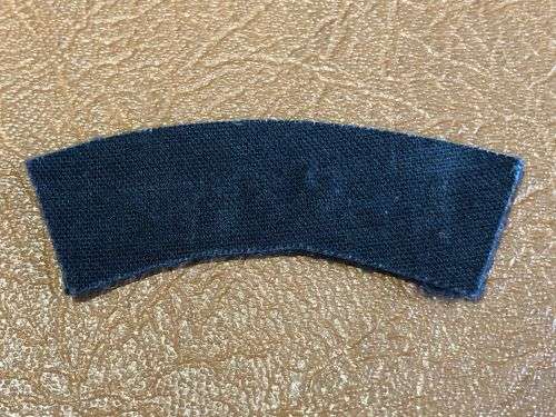 RHODESIA AIR FORCE OFFICERS BULLION WIRE MESS DRESS SHOULDER TITLE -WORN 1970-80-GOLD ON BLACK CLOTH