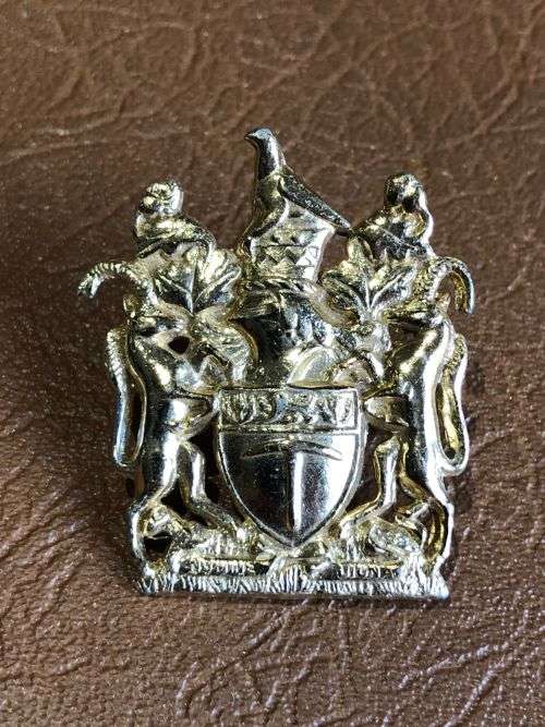 RHODESIA WARRANT OFFICER CLASS 1 GILT ANODISED ARM RANK BADGE-LUGS INTACT
