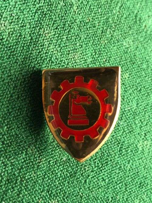 SA ARMOUR PIN BADGE OR CRAVAT BADGE- 2 PINS