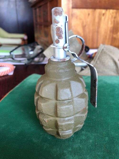 RUSSIAN F1 PERSONNEL FRAGMENTATION GRENADE NICKNAMED THE LIMONKA (LEMON LIKE) BORDER WAR PERIOD