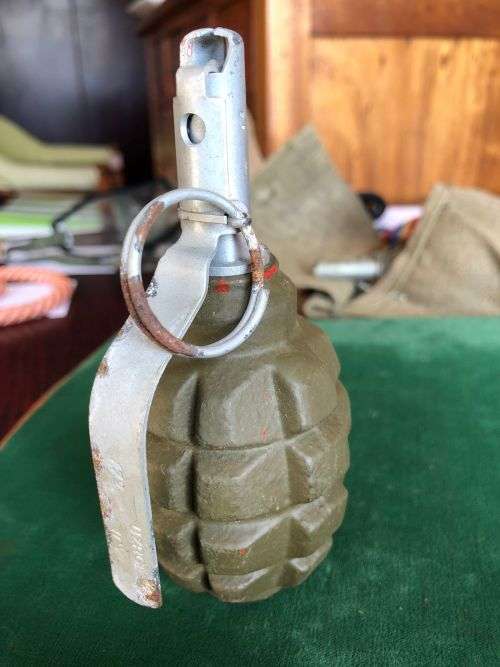 RUSSIAN F1 PERSONNEL FRAGMENTATION GRENADE NICKNAMED THE LIMONKA (LEMON LIKE) BORDER WAR PERIOD