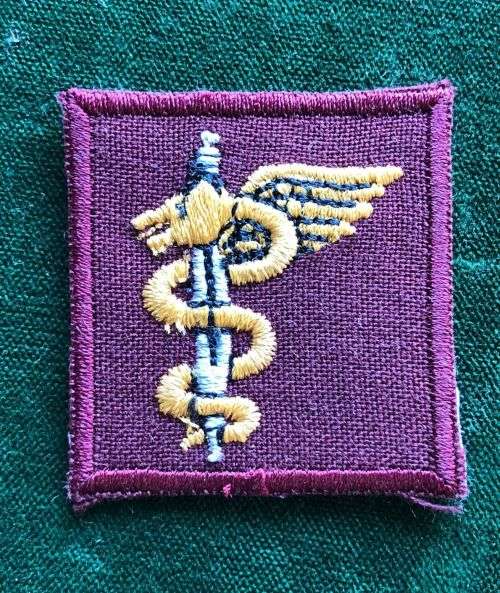 SA COMBAT MEDIC EMBROIDERED CHEST BADGE-YELLOW ON MAROON