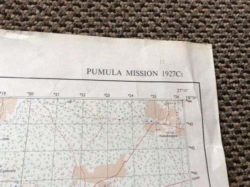 RHODESIA MAP-PUMULA MISSION 1927 C1 (EDITION) 1969 SCALE (1:50 000)