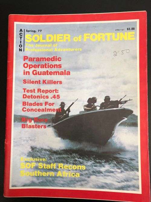 SPRING 1977-COVER PIC IS THE RHODESIAN ENGINEER BOAT SQUADRON ON PATROL ON LAKE KARIBA-PAGE 13 SOF-I