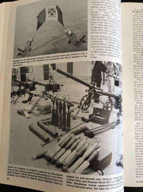 SPRING 1977-COVER PIC IS THE RHODESIAN ENGINEER BOAT SQUADRON ON PATROL ON LAKE KARIBA-PAGE 13 SOF-I