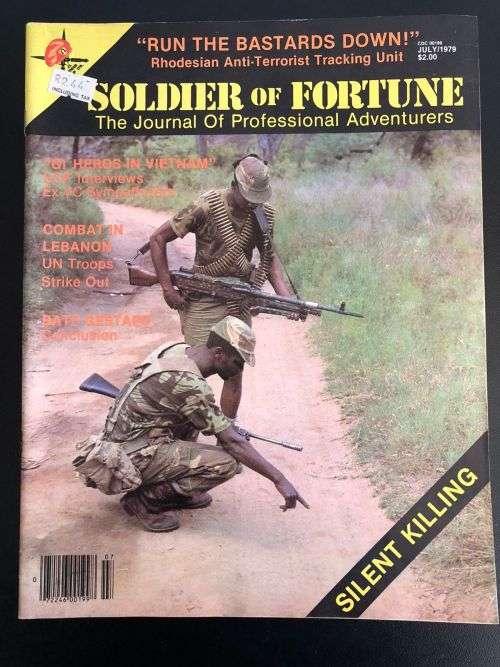 JULY 1979 COVER PIC SHANGAAN TRACKERS INSPECT TERRORIST SPOOR NEAR RHODESIA/MOZAMBIQUE BORDER-PAGES