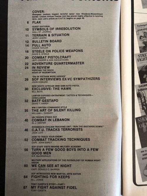 JULY 1979 COVER PIC SHANGAAN TRACKERS INSPECT TERRORIST SPOOR NEAR RHODESIA/MOZAMBIQUE BORDER-PAGES