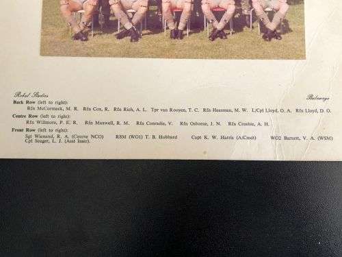 A COLOUR PHOTO CARD SCHOOL SIGNALS COURSE SIGS/36(142)BASIC SIGNALS TRAINING (TF) BRADY BARRACKS 30T