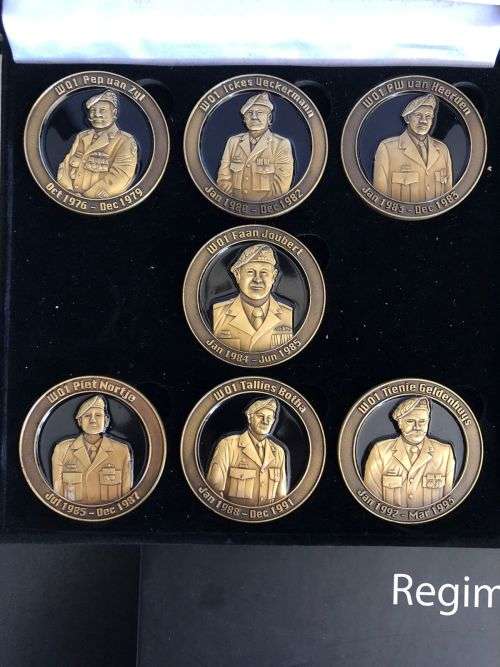 32 BATTALION REGIMENTAL SERGEANT MAJOR COLLECTION 1976-1993-SET 15 OF ONLY 32 MADE PENCIL SKETCH POR