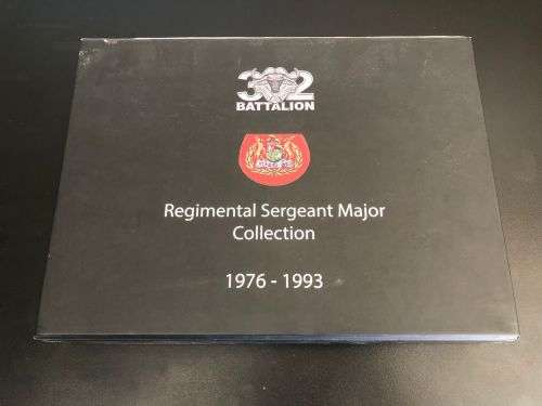 32 BATTALION REGIMENTAL SERGEANT MAJOR COLLECTION 1976-1993-SET 15 OF ONLY 32 MADE PENCIL SKETCH POR