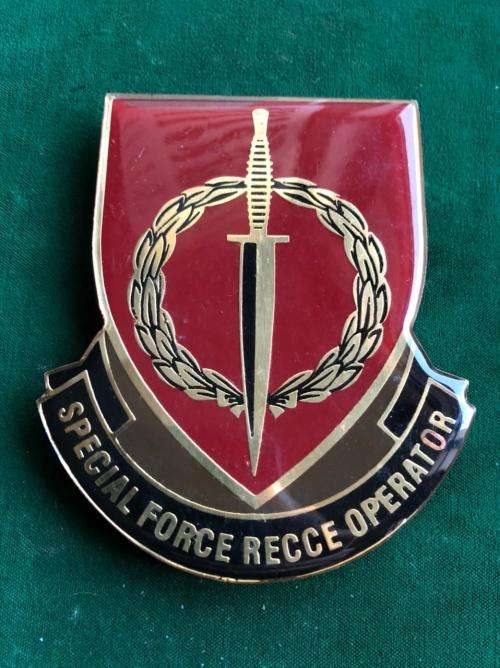 SPECIAL FORCES RECCE OPERATOR PLAQUE