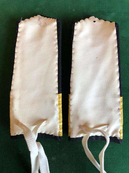 COMMODORES HARD SHOULDER STRAPS WITH BULLION WIRE LIONS AND GOLD LACE