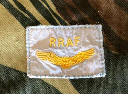 ROYAL RHODESIA AIR FORCE ,TRACK SUIT TOP-SIZE MEDIUM-MEASURES 55CM ARMPIT TO ARMPIT