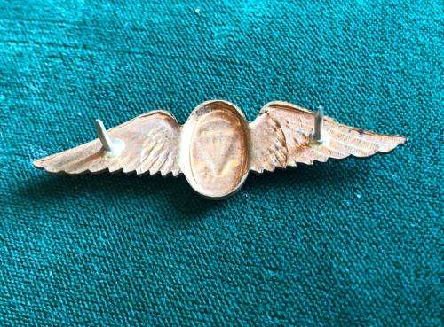 SA PARACHUTE STATICLINE INSTRUCTORS,GILDING AND ENAMEL,MESS DRESS WING-WORN FROM THE 1970`S-2 PINS