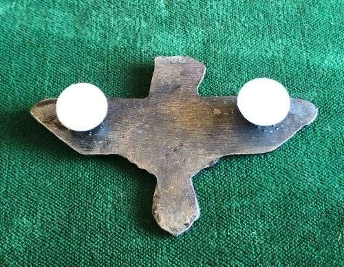 44 PARACHUTE BRIGADE METAL BERET BADGE-SOLID STRUCK IRON EAGLE WITH 2 PINS-APPROVED IN 1984