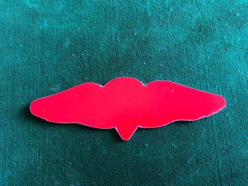 RED BACKING FOR PARA WING-THE TRADITION WEARING THE RED BACKING BEHIND THE PARACHUTE WING LASTED APP