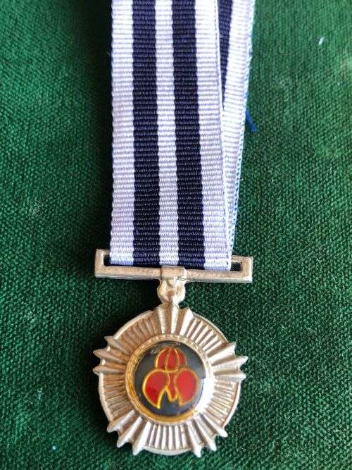 MINIATURE PRO MERITO MEDAL (PMM) 1975-OTHER RANKS-SILVER MARKED