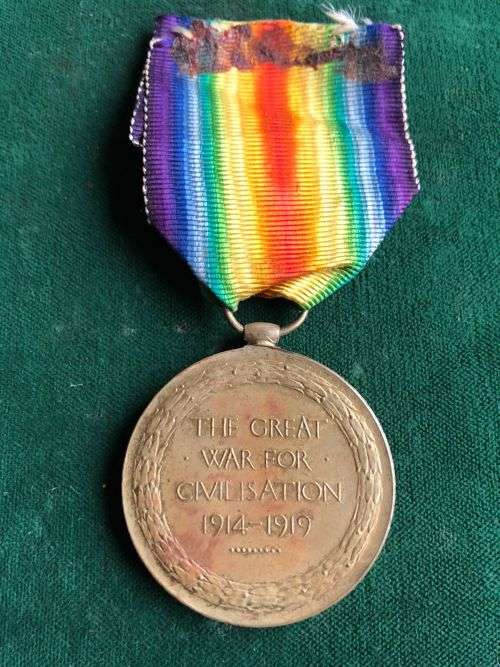WW1 VICTORY MEDAL NAMED TO S-27502 PTE. W.D. DUNCAN R. HIGHERS