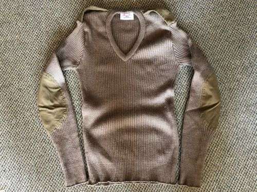 SADF PERIOD WOOL JERSEY-SIZE MEDIUM-MEASURES 50 CM ARMPIT TO ARMPIT-GOOD CONDITION-LABELLED AND DATE