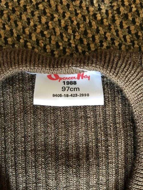 SADF PERIOD WOOL JERSEY-SIZE MEDIUM-MEASURES 50 CM ARMPIT TO ARMPIT-GOOD CONDITION-LABELLED AND DATE