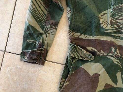 RHODESIAN CAMO OVERALLS ORIGINALLY USED BY HELICOPTER PILOTS AS FLIGHT SUITS-ALSO ADOPTED BY PARATRO