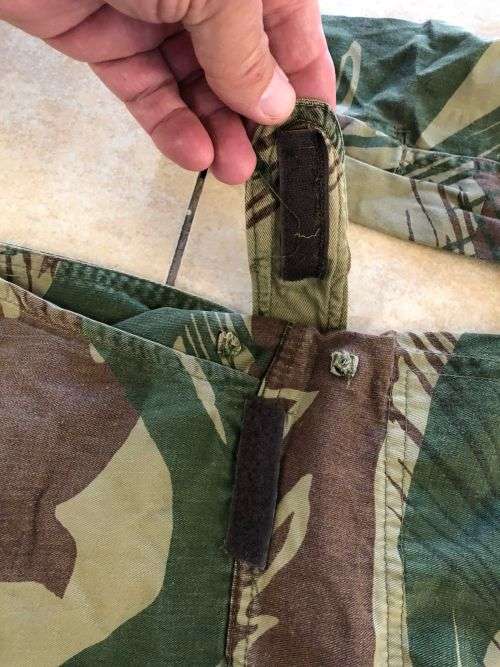 RHODESIAN CAMO OVERALLS ORIGINALLY USED BY HELICOPTER PILOTS AS FLIGHT SUITS-ALSO ADOPTED BY PARATRO