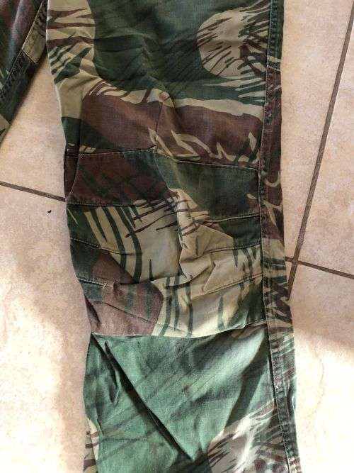 RHODESIAN CAMO OVERALLS ORIGINALLY USED BY HELICOPTER PILOTS AS FLIGHT SUITS-ALSO ADOPTED BY PARATRO