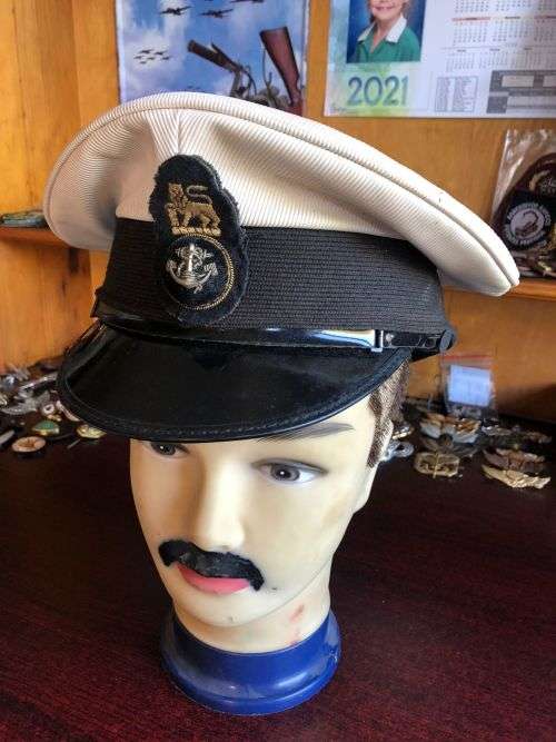 SA NAVY PEAKED CAP FOR OTHER RANKS- INSIDE RING MEASURES 55 CM